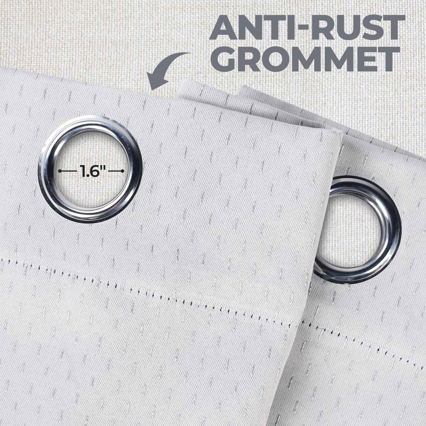 Modern Shimmer Washable Room Darkening Blackout Curtains. Set of 2