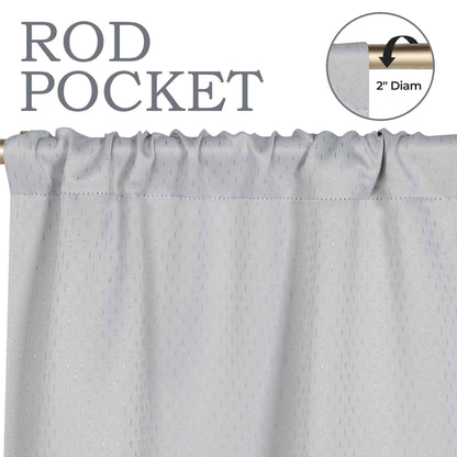 Modern Shimmer Washable Room Darkening Blackout Curtains. Set of 2