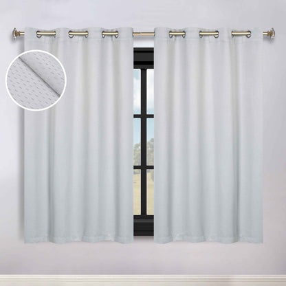 Modern Shimmer Washable Room Darkening Blackout Curtains. Set of 2