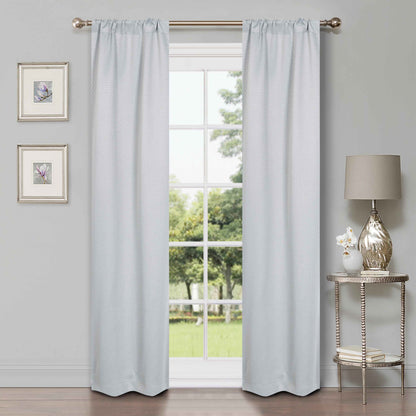 Modern Shimmer Washable Room Darkening Blackout Curtains. Set of 2