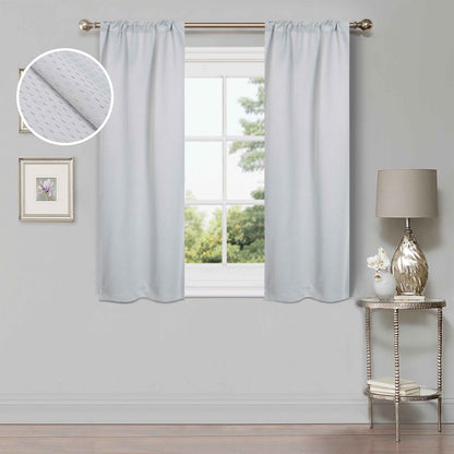 Modern Shimmer Washable Room Darkening Blackout Curtains. Set of 2