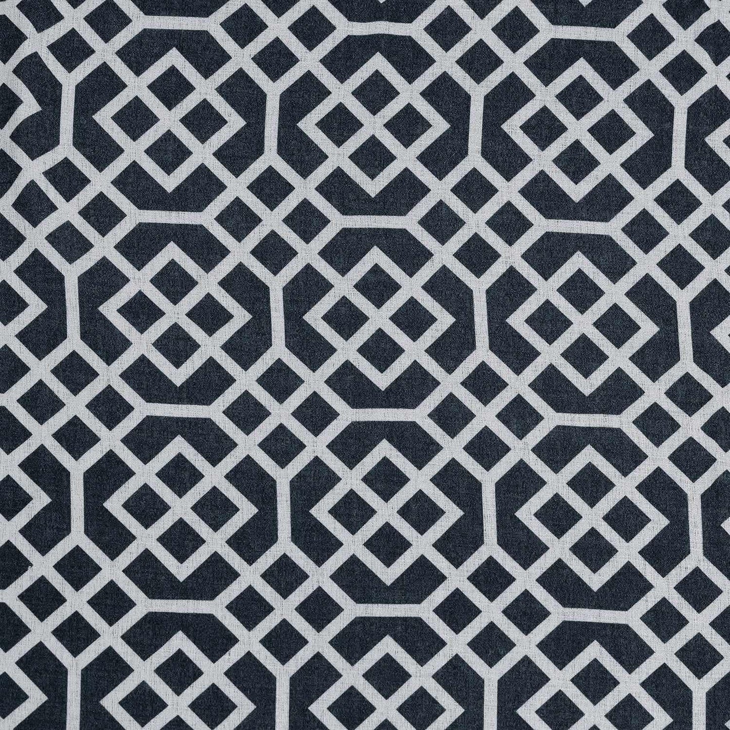 Printed Honey Comb Grommet Traditional Sheer Curtain Panel Set