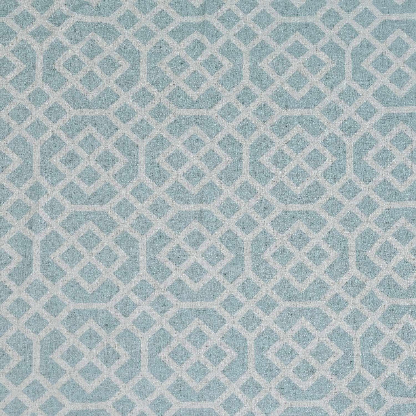 Printed Honey Comb Grommet Traditional Sheer Curtain Panel Set