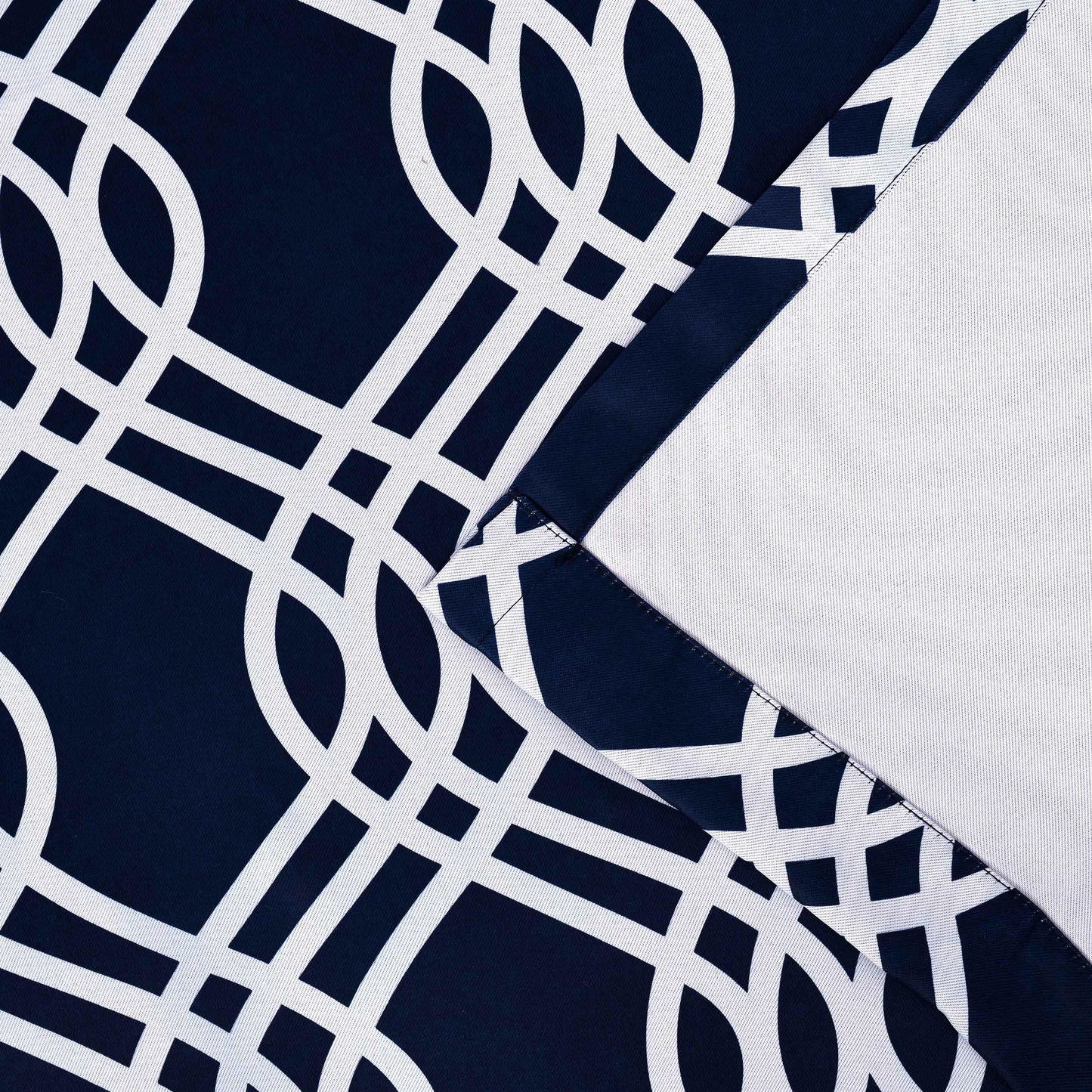 Ribbon Trellis Washable Room Darkening Blackout Curtains. Set of 2