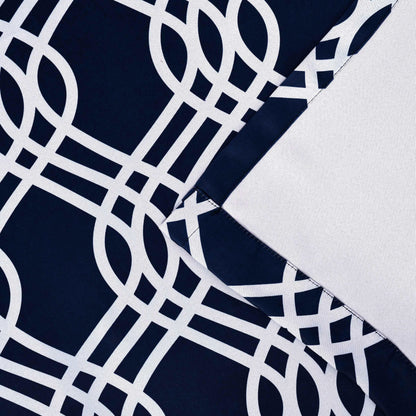Ribbon Trellis Washable Room Darkening Blackout Curtains. Set of 2