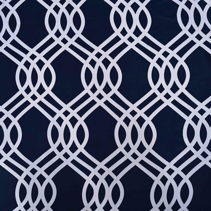 Ribbon Trellis Washable Room Darkening Blackout Curtains. Set of 2