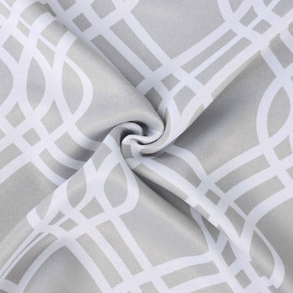 Ribbon Trellis Washable Room Darkening Blackout Curtains. Set of 2
