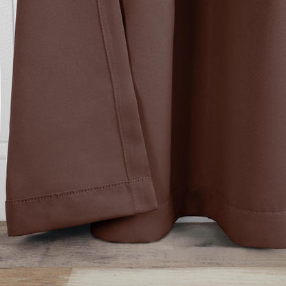 Rod Pocket Room Darkening Solid Blackout Curtains. Set of 2