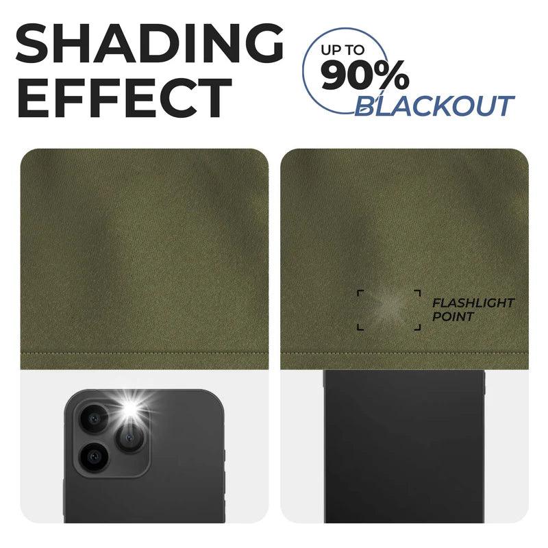 Rod Pocket Room Darkening Solid Blackout Curtains. Set of 2