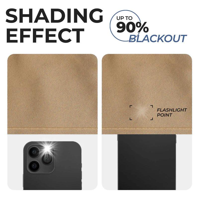 Rod Pocket Room Darkening Solid Blackout Curtains. Set of 2