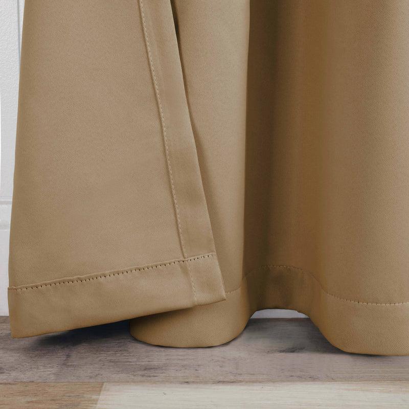 Rod Pocket Room Darkening Solid Blackout Curtains. Set of 2