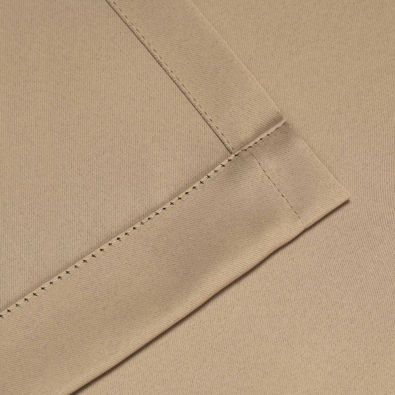Rod Pocket Room Darkening Solid Blackout Curtains. Set of 2