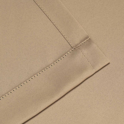 Rod Pocket Room Darkening Solid Blackout Curtains. Set of 2