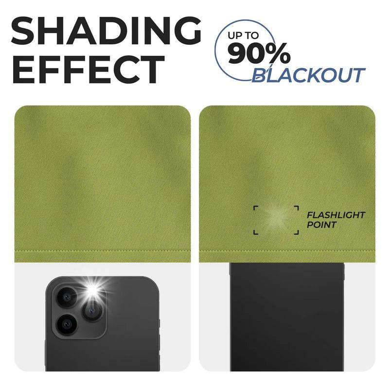 Rod Pocket Room Darkening Solid Blackout Curtains. Set of 2
