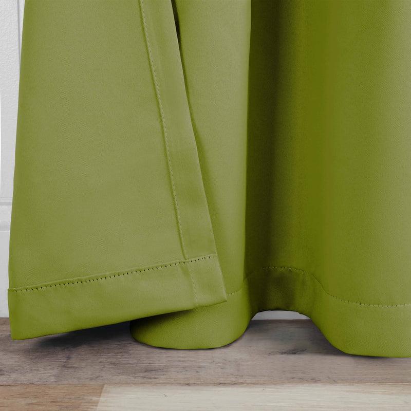 Rod Pocket Room Darkening Solid Blackout Curtains. Set of 2