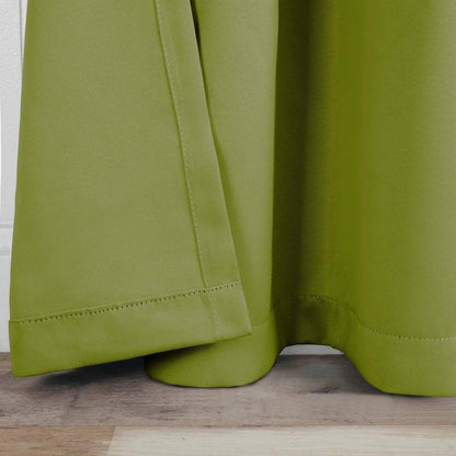 Rod Pocket Room Darkening Solid Blackout Curtains. Set of 2