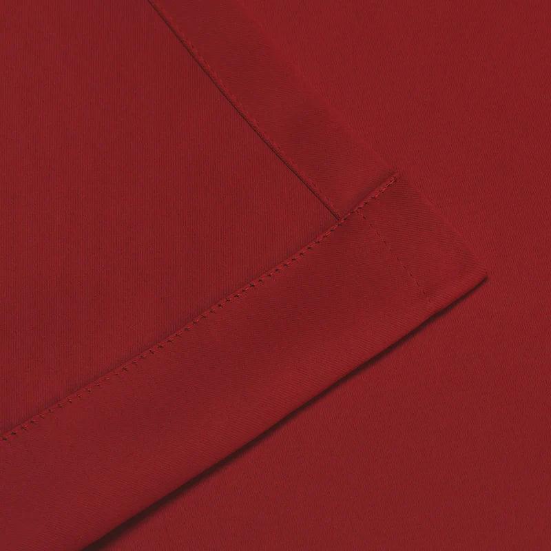Rod Pocket Room Darkening Solid Blackout Curtains. Set of 2