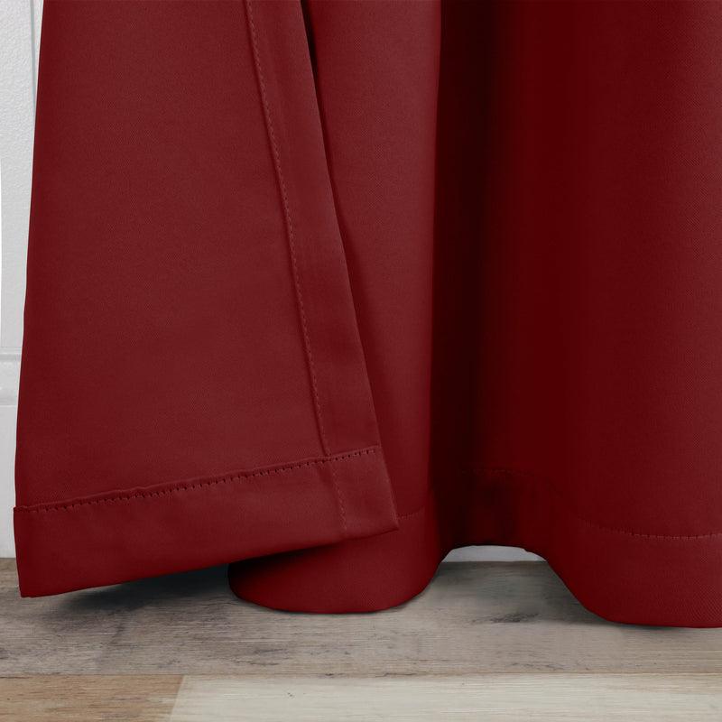 Rod Pocket Room Darkening Solid Blackout Curtains. Set of 2