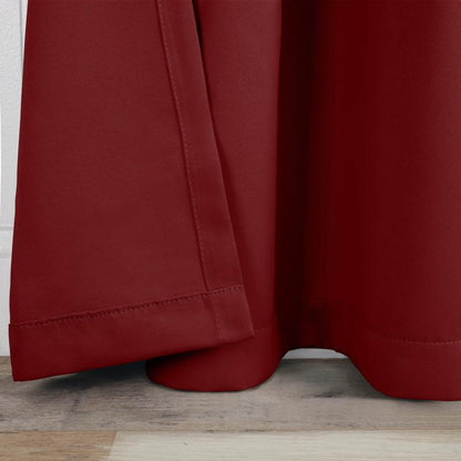 Rod Pocket Room Darkening Solid Blackout Curtains. Set of 2