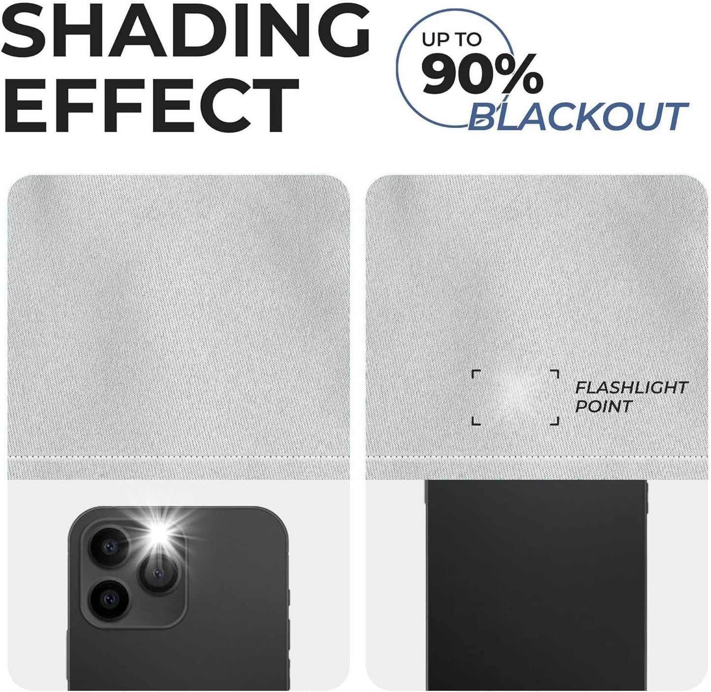 Rod Pocket Room Darkening Solid Blackout Curtains. Set of 2