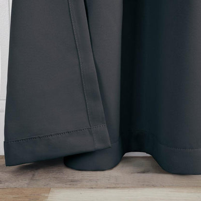 Rod Pocket Room Darkening Solid Blackout Curtains. Set of 2