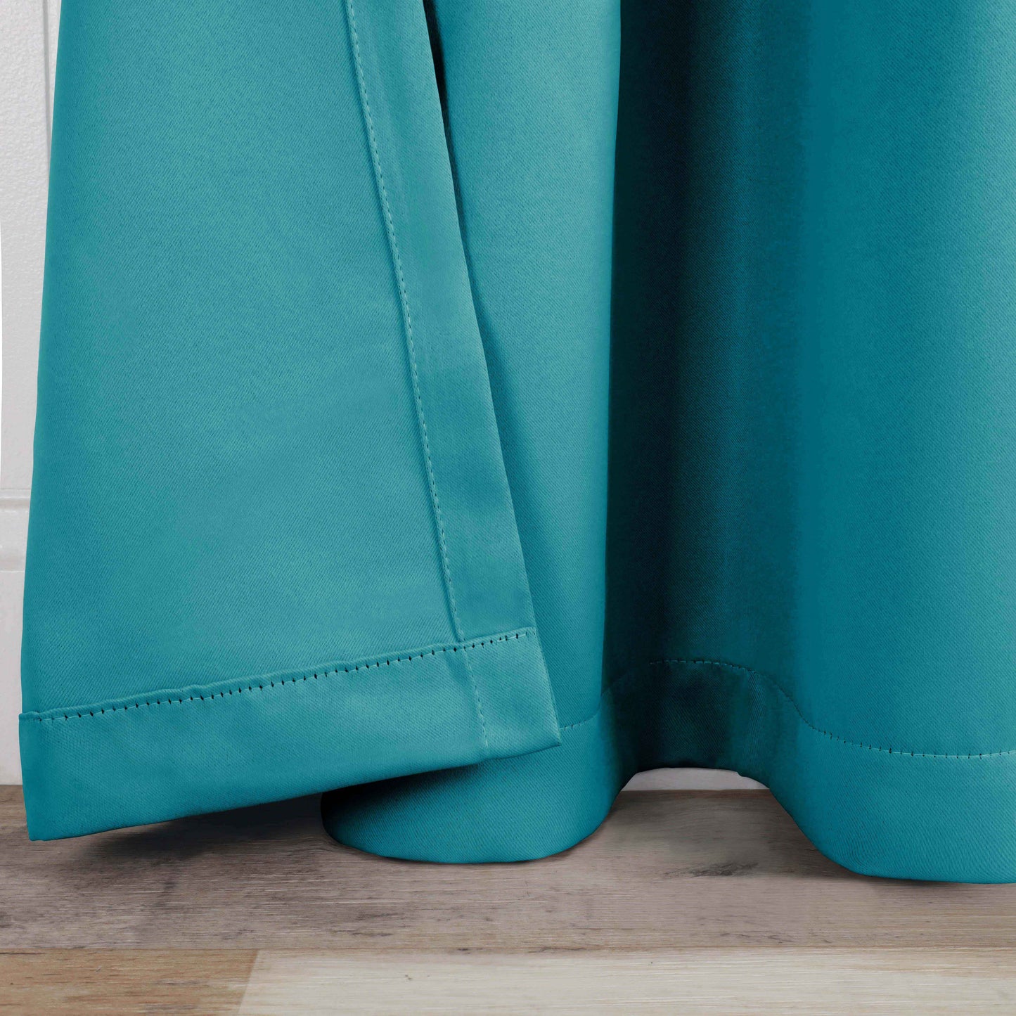 Rod Pocket Room Darkening Solid Blackout Curtains. Set of 2