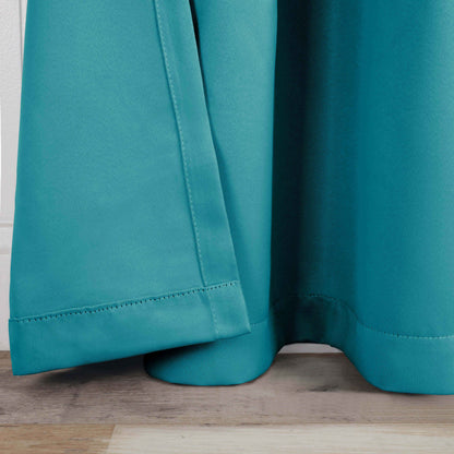 Rod Pocket Room Darkening Solid Blackout Curtains. Set of 2