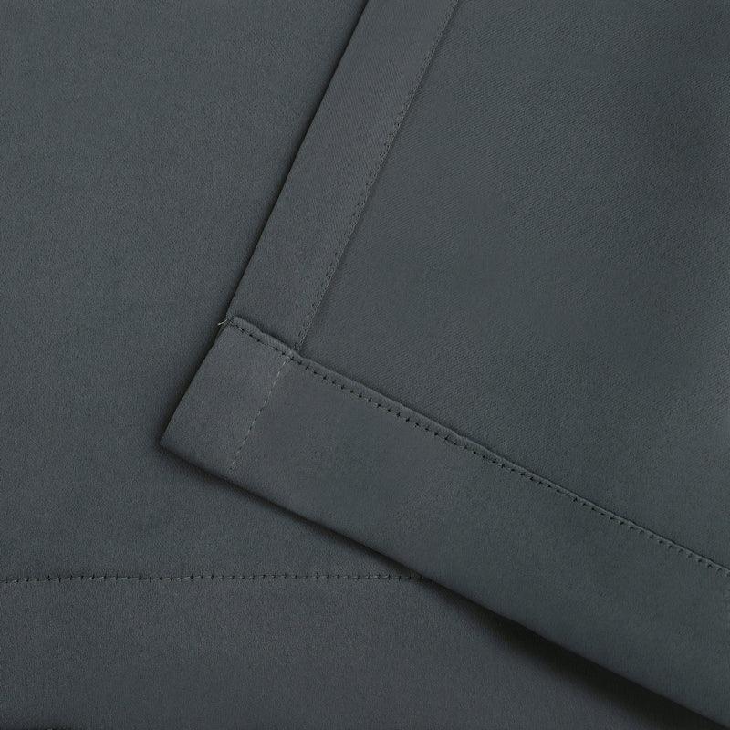 Rod Pocket Room Darkening Solid Blackout Curtains. Set of 2