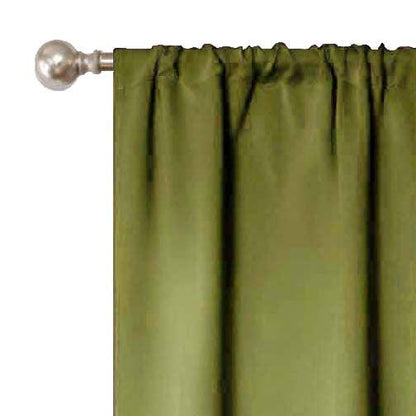Solid Machine Washable Room Darkening Blackout Curtains. Set of 2