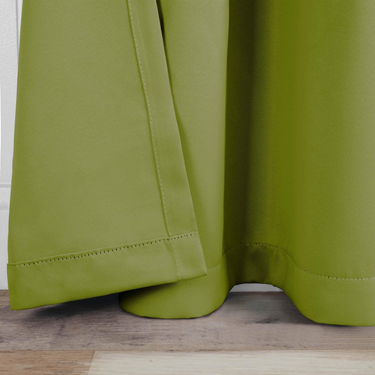 Solid Machine Washable Room Darkening Blackout Curtains. Set of 2