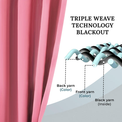 Solid Machine Washable Room Darkening Blackout Curtains. Set of 2