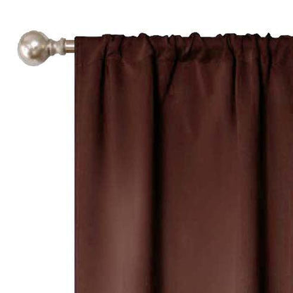 Solid Machine Washable Room Darkening Blackout Curtains. Set of 2