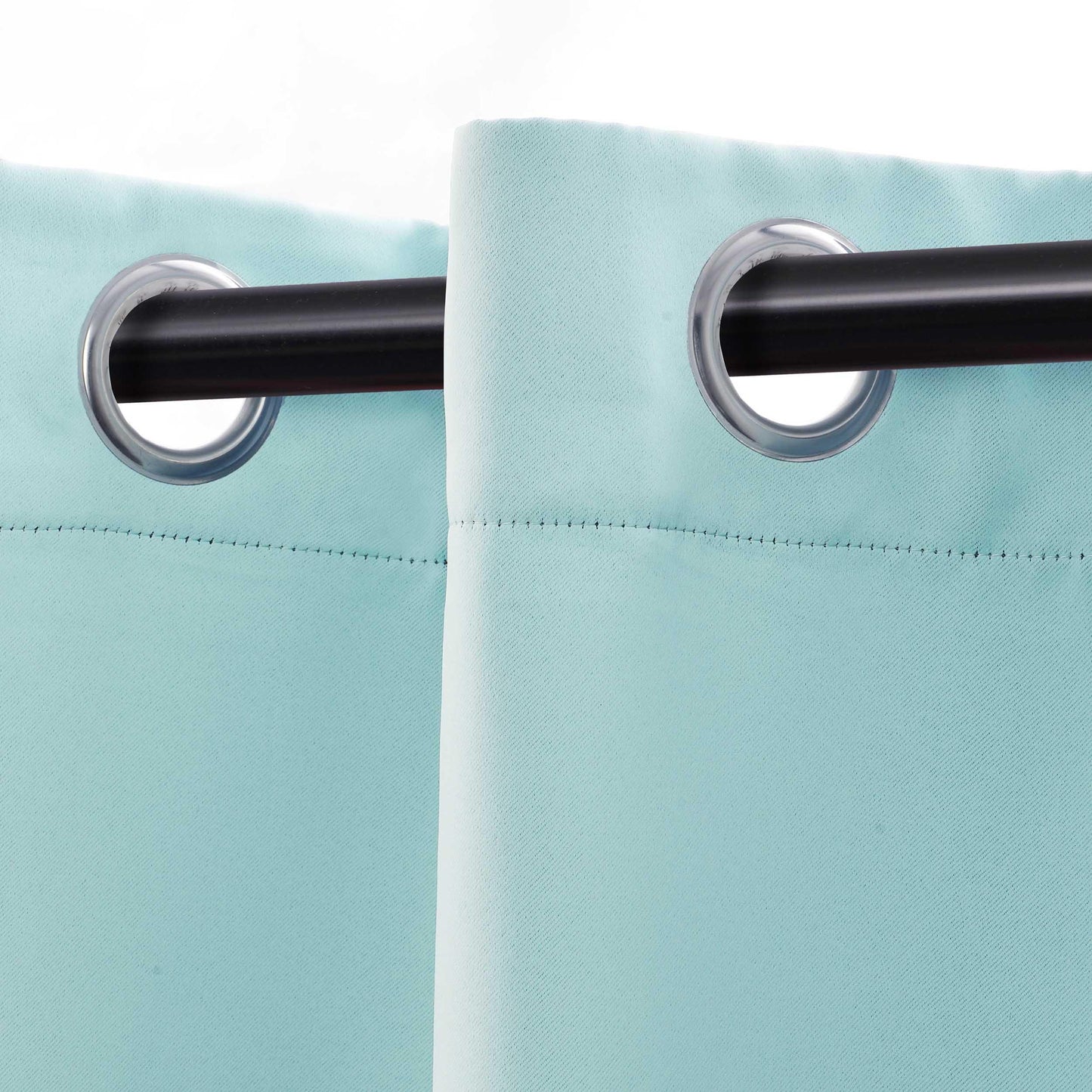 Solid Machine Washable Room Darkening Blackout Curtains. Set of 2