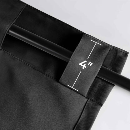 Solid Room Darkening Blackout Curtain Panels. Back Tabs. Set of 2