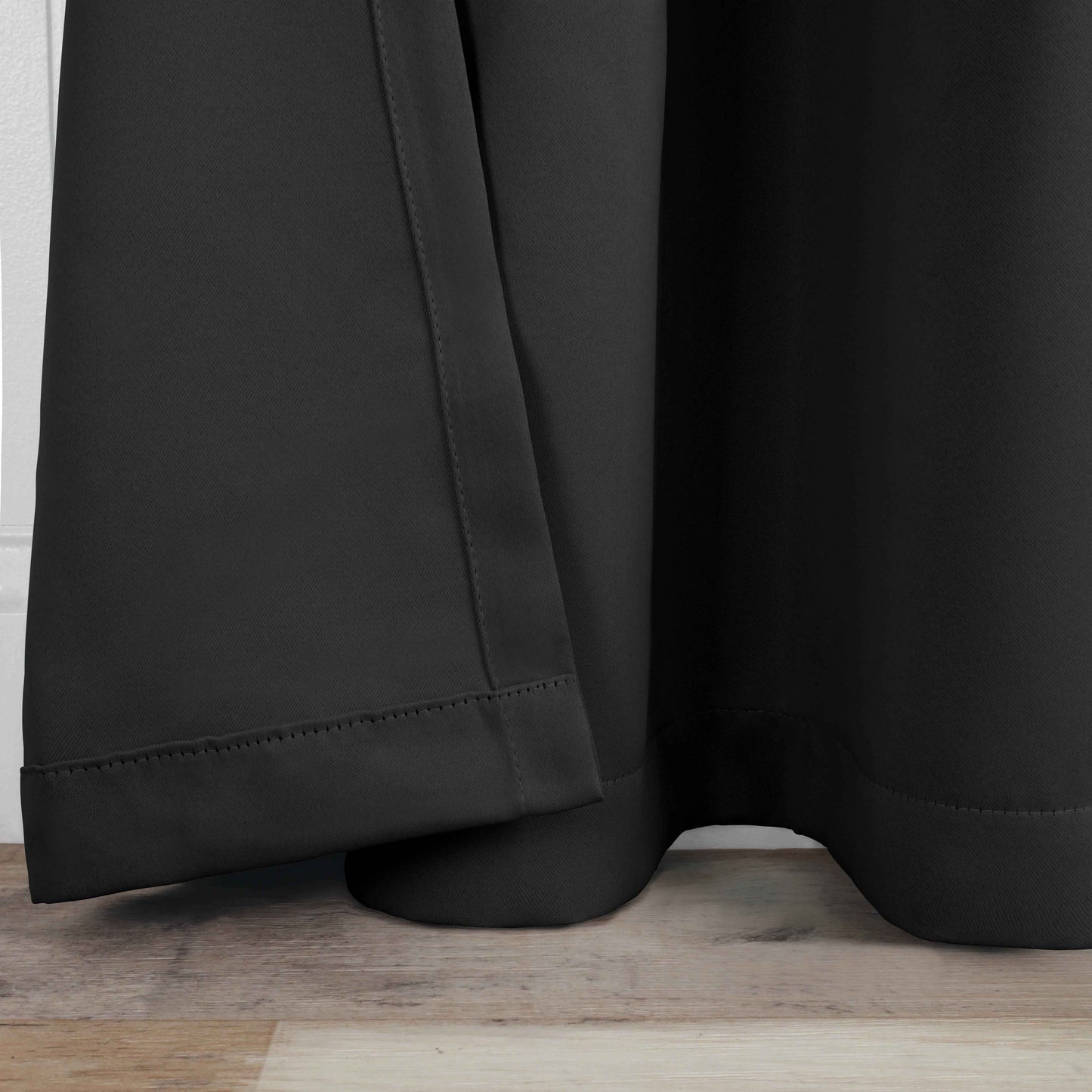 Solid Room Darkening Blackout Curtain Panels. Back Tabs. Set of 2