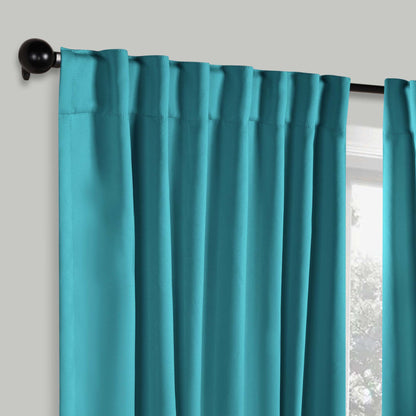 Solid Room Darkening Blackout Curtain Panels. Back Tabs. Set of 2