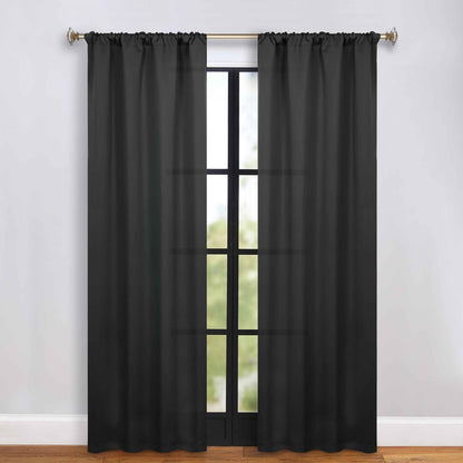 Solid Room Darkening Rod Pocket Blackout Curtain Panels. Set of 2