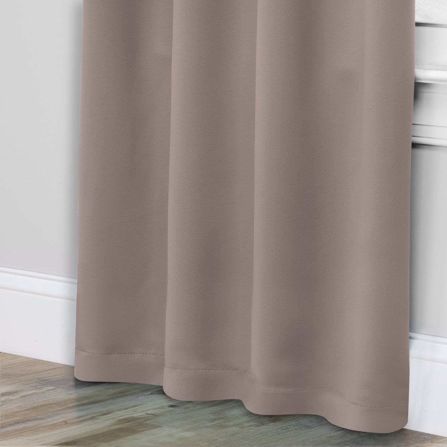 Solid Room Darkening Rod Pocket Blackout Curtain Panels. Set of 2