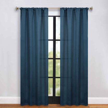 Solid Room Darkening Rod Pocket Blackout Curtain Panels. Set of 2