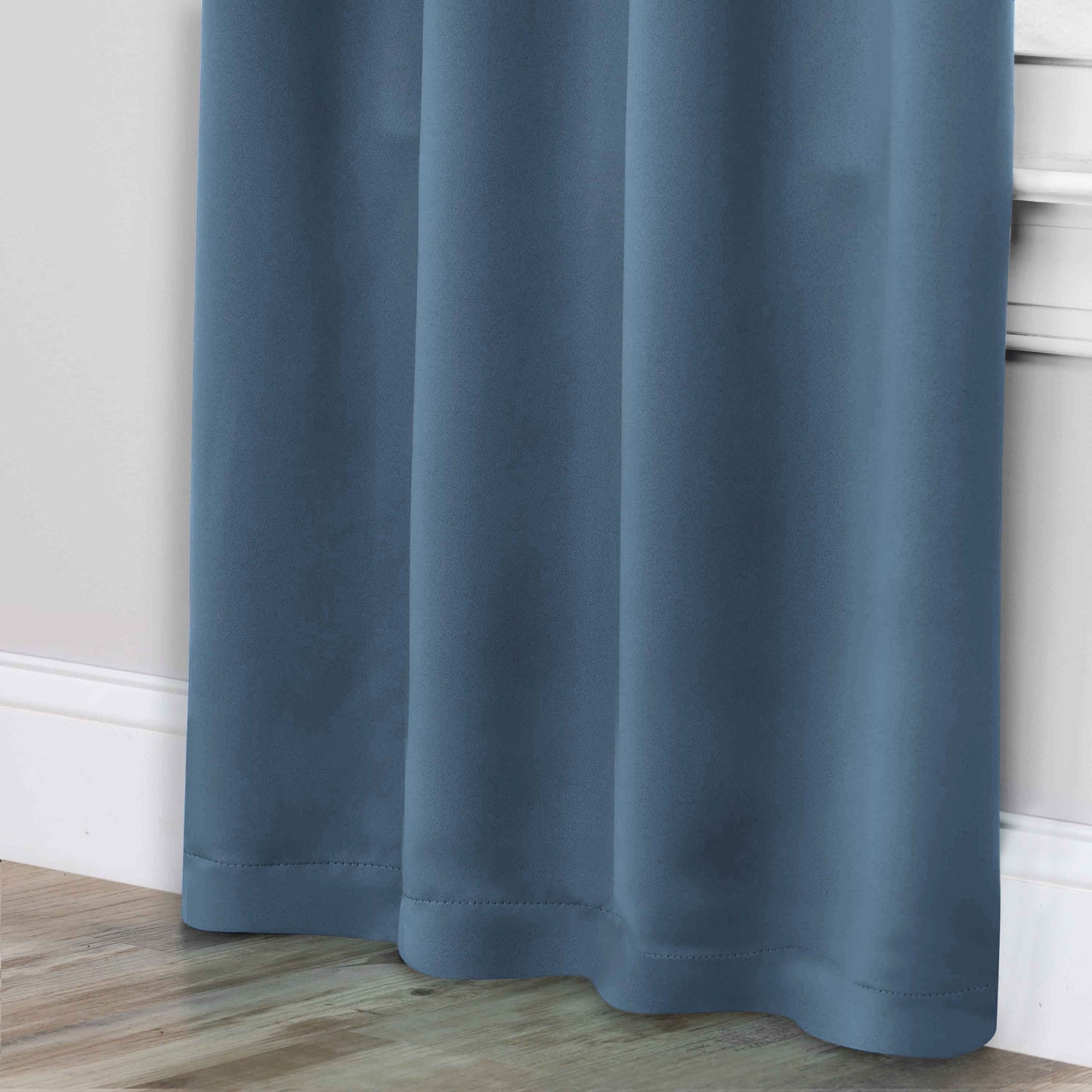 Solid Room Darkening Rod Pocket Blackout Curtain Panels. Set of 2