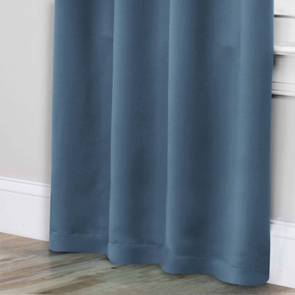 Solid Room Darkening Rod Pocket Blackout Curtain Panels. Set of 2