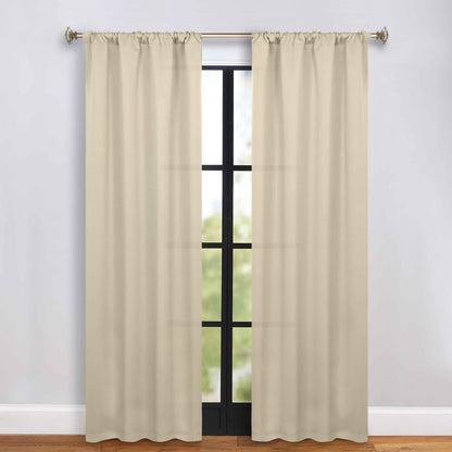 Solid Room Darkening Rod Pocket Blackout Curtain Panels. Set of 2