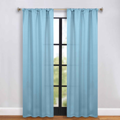 Solid Room Darkening Rod Pocket Blackout Curtain Panels. Set of 2