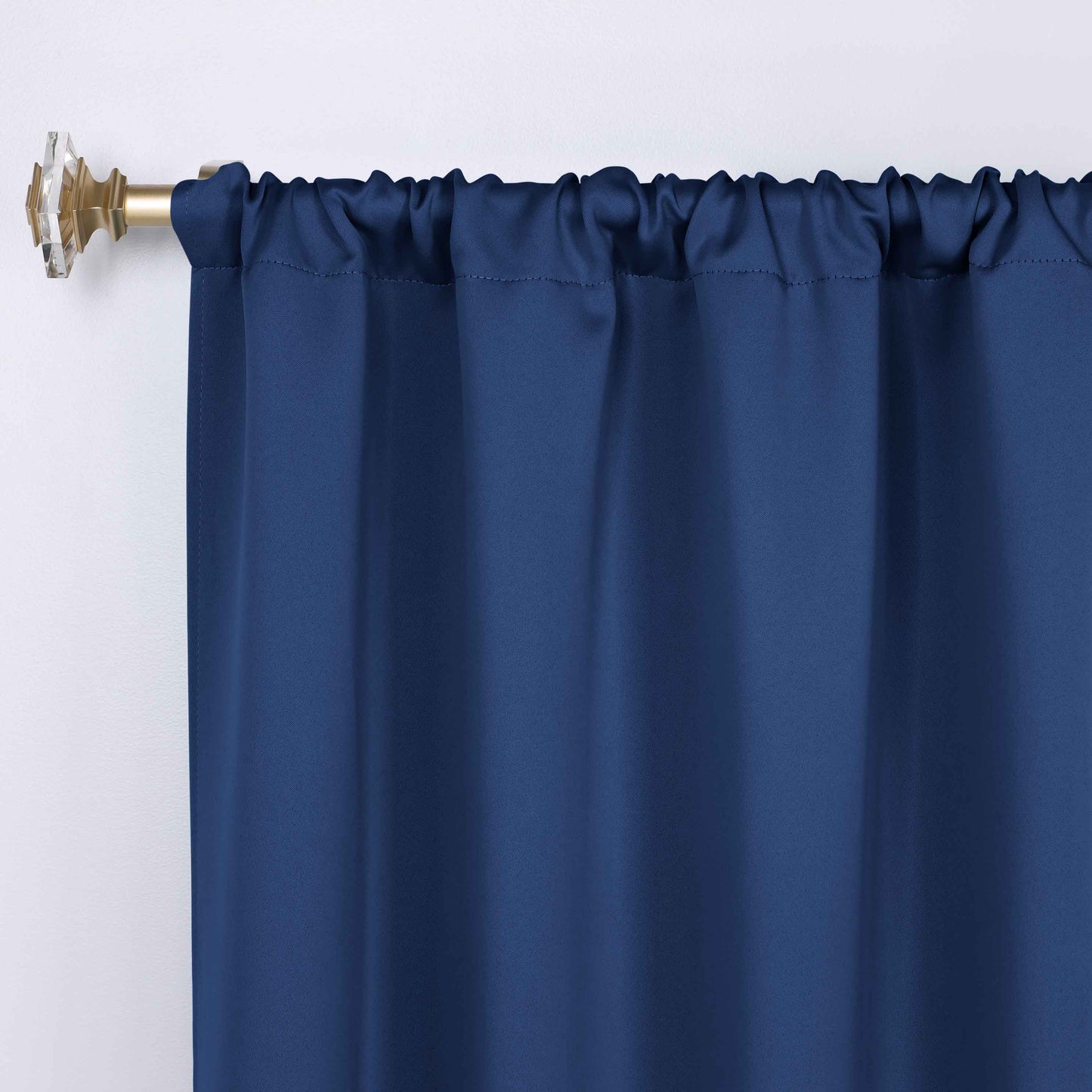 Solid Room Darkening Rod Pocket Blackout Curtain Panels. Set of 2
