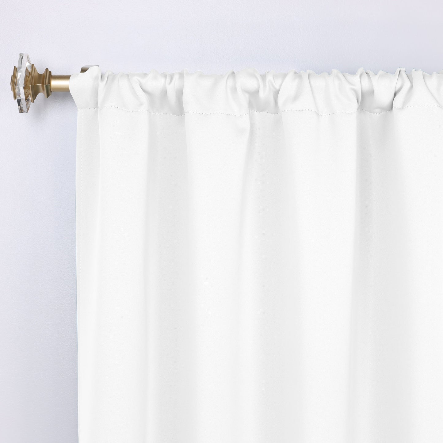 Solid Room Darkening Rod Pocket Blackout Curtain Panels. Set of 2