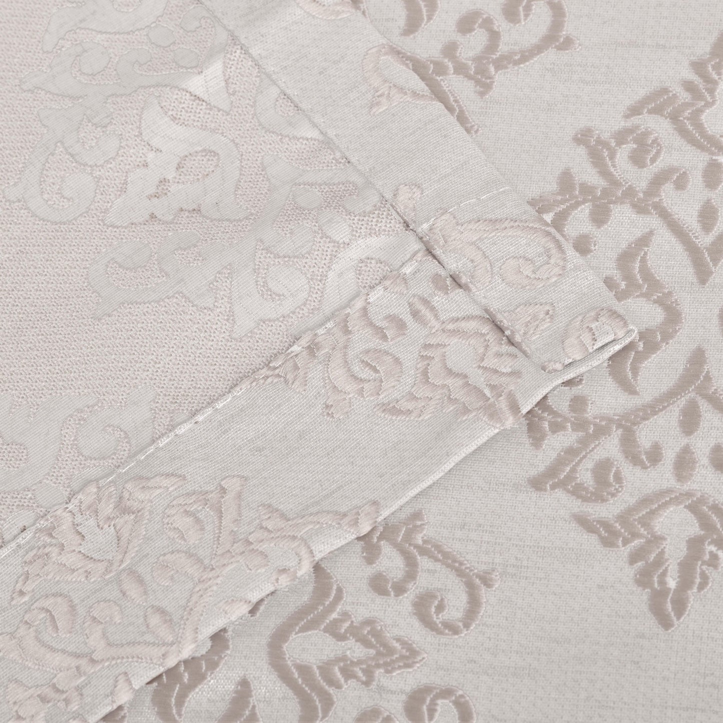 Venetian Damask Jacquard Grommet Traditional Curtain Panel Set