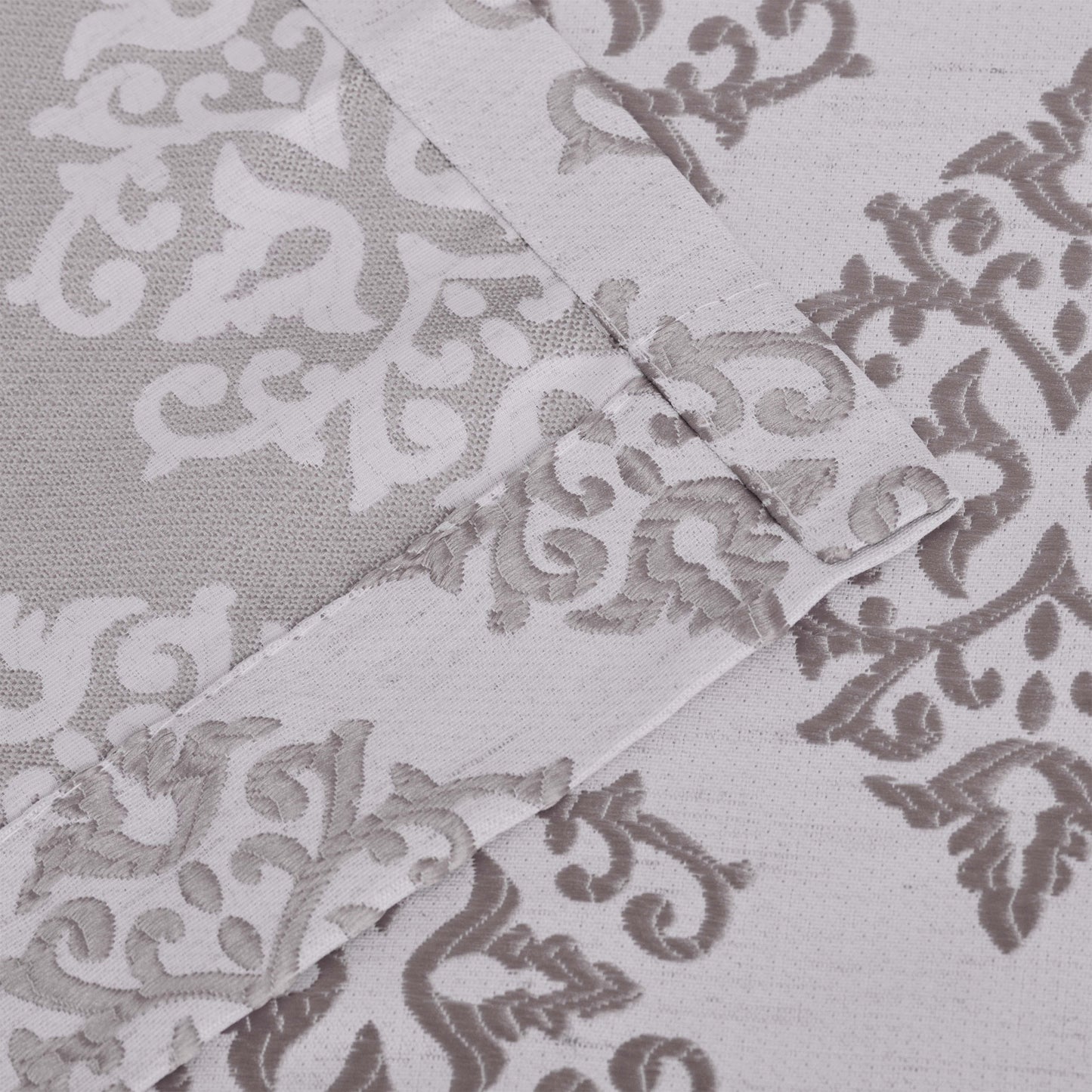 Venetian Damask Jacquard Grommet Traditional Curtain Panel Set