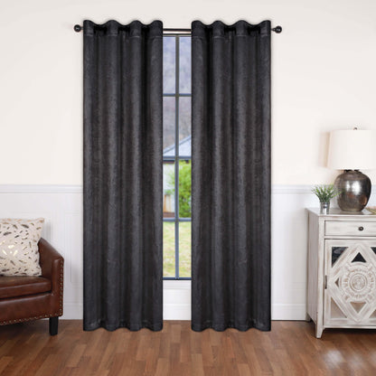 Waverly Geometric Washable Room Darkening Blackout Curtains. Set of 2