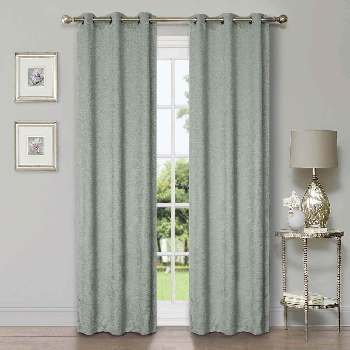 Waverly Geometric Washable Room Darkening Blackout Curtains. Set of 2