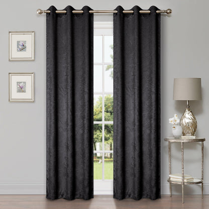 Waverly Geometric Washable Room Darkening Blackout Curtains. Set of 2